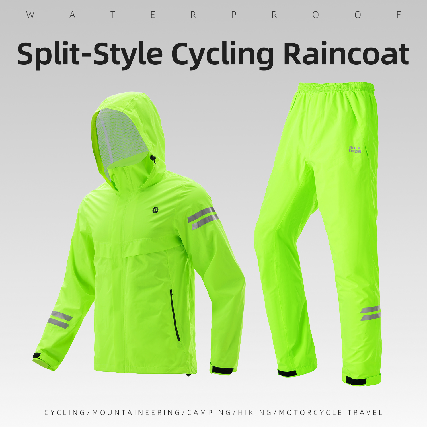 Cycling Gear Lycra - ROCKBROS Cycling Raincoat All-weather Heavy Rainproof