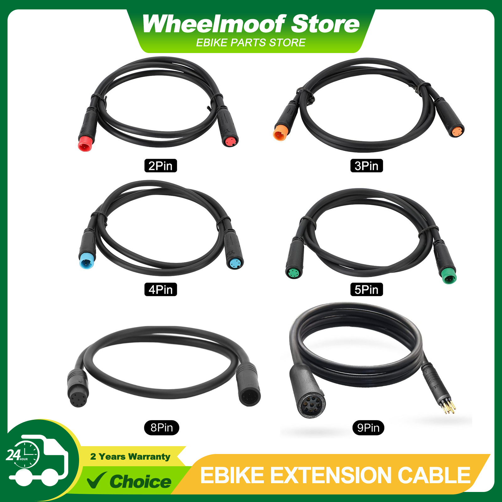 Cycling Gear Display - Ebike Cables - 2/3/4/5/8/9 Pins Electric