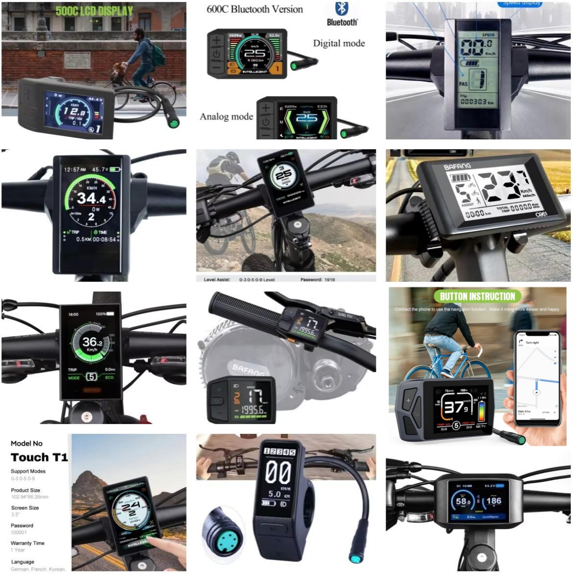 Cycling Gear Display - E-bike HDMI Display Indicator P860C P850C
