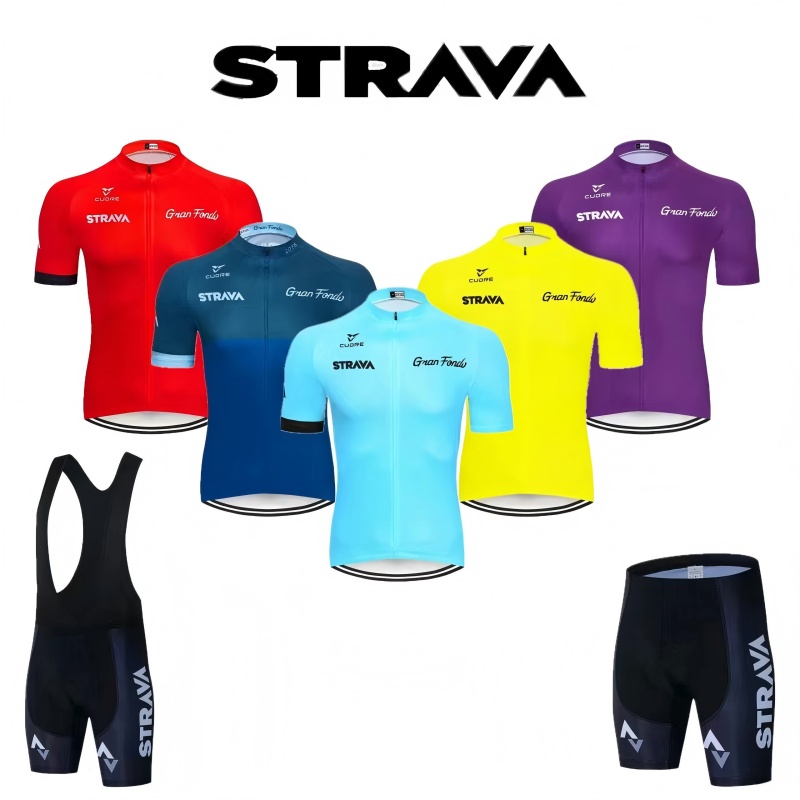 Cycling Gear Logo - STRAVA Cycling Sets Cycling Clothes For