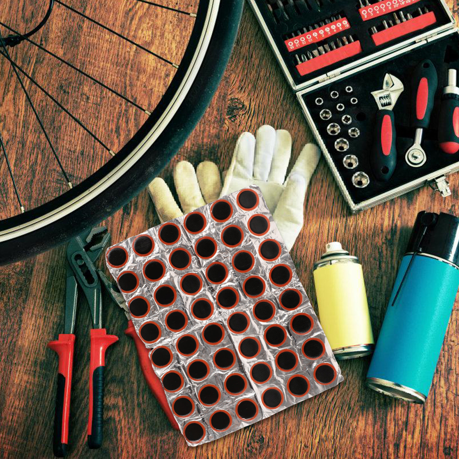 48Pcs Inner Tube Patch Kit Bik – Bike Tube Repair Kit recenzja i cena