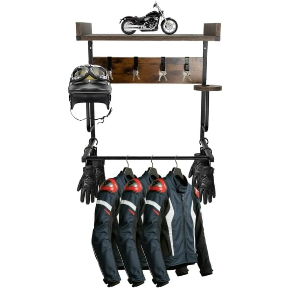 Motorcycle Helmet Holder with  – Cycling Gear Wall Hanger recenzja i cena