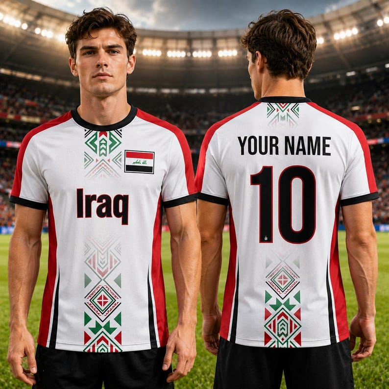 Iraqi football fan jerseys V-n – Cycling Gear Gifts recenzja i cena