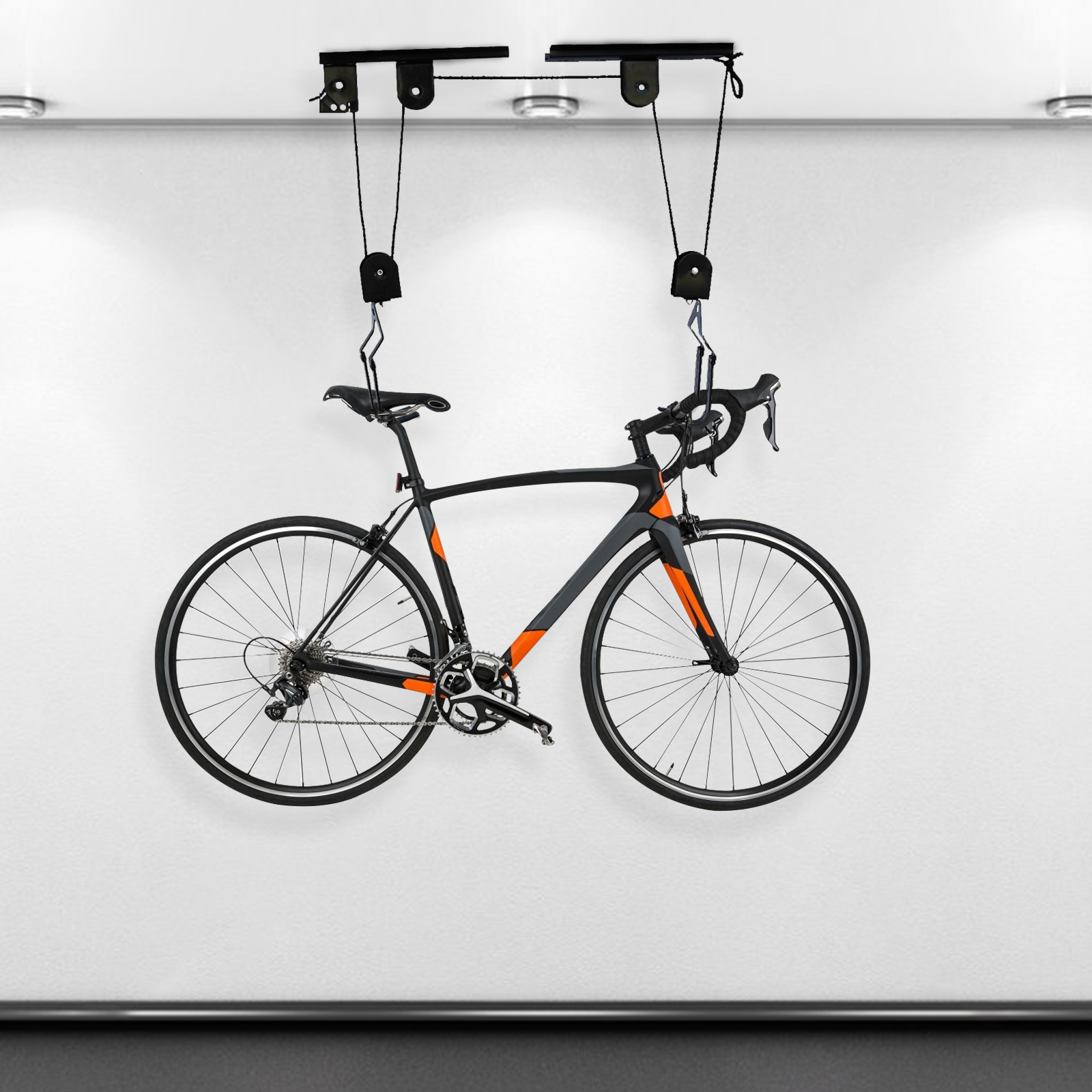 Black Bicycle Lift with Ceilin – Cycling Gear Wall Hanger recenzja i cena