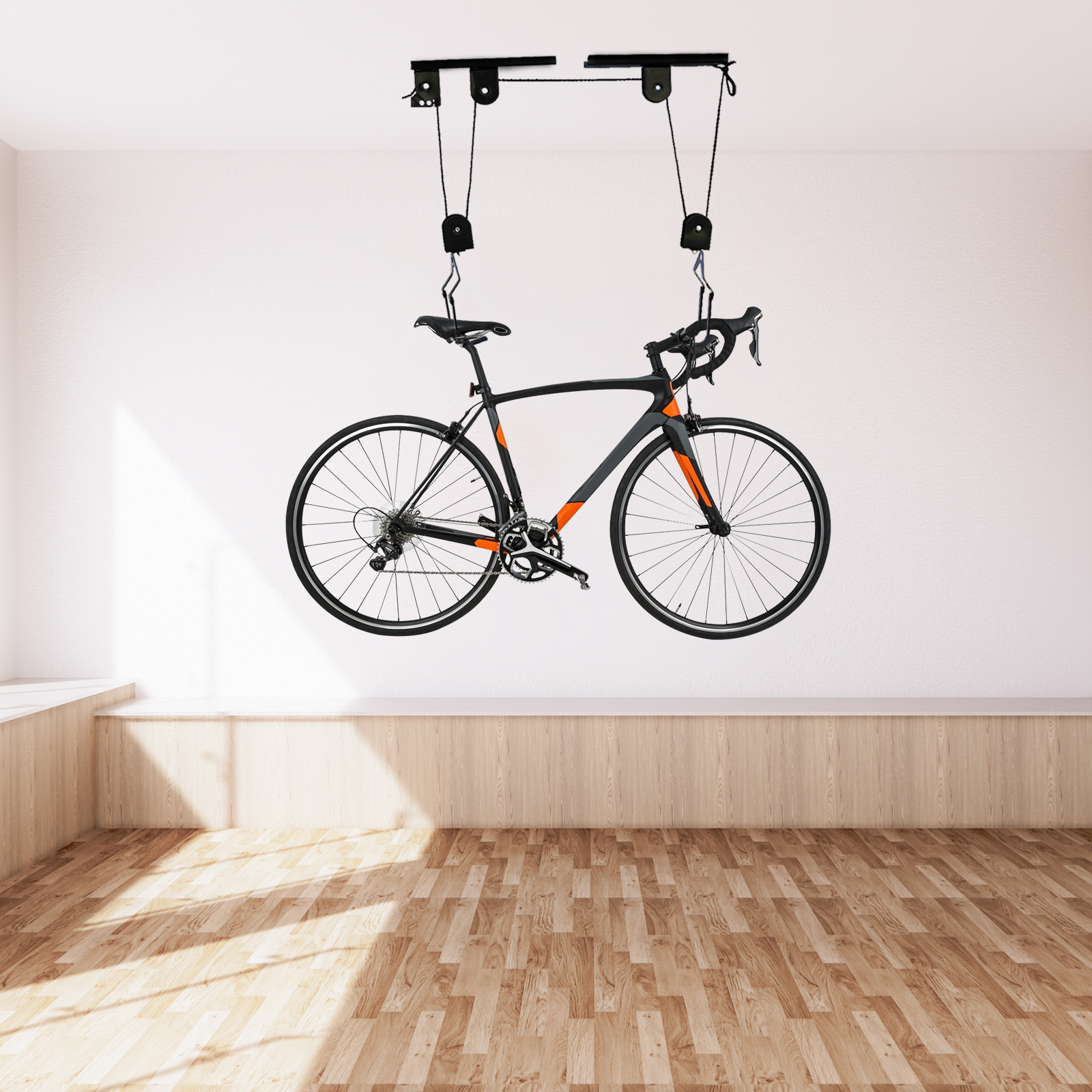 Black Bicycle Lift with Ceilin – Cycling Gear Wall Hanger recenzja i cena