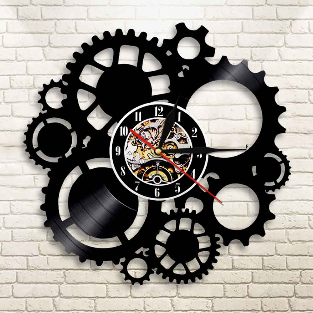 Steampunk Vinyl Record Wall Cl – Cycling Gear Gifts recenzja i cena