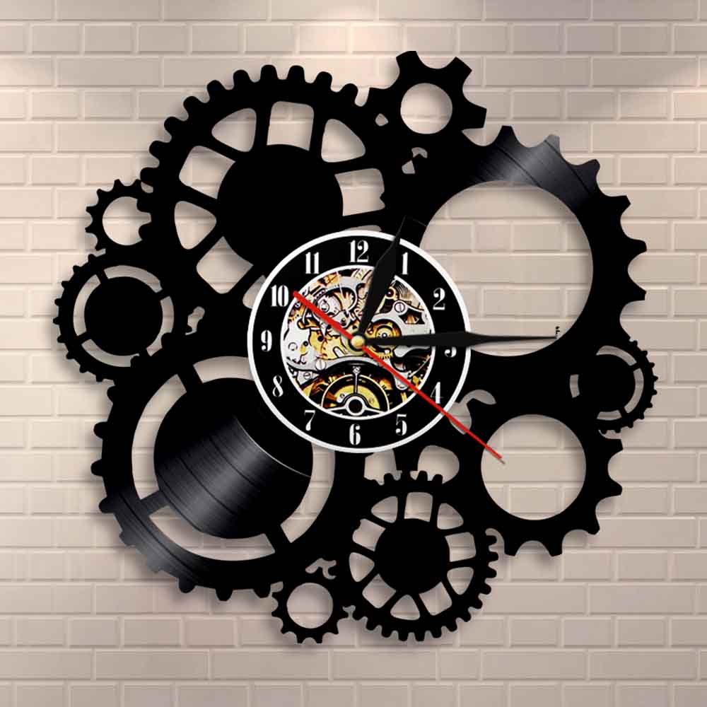 Steampunk Vinyl Record Wall Cl – Cycling Gear Gifts recenzja i cena