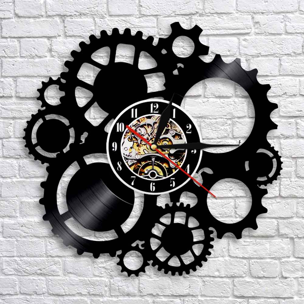 Steampunk Vinyl Record Wall Cl – Cycling Gear Gifts recenzja i cena