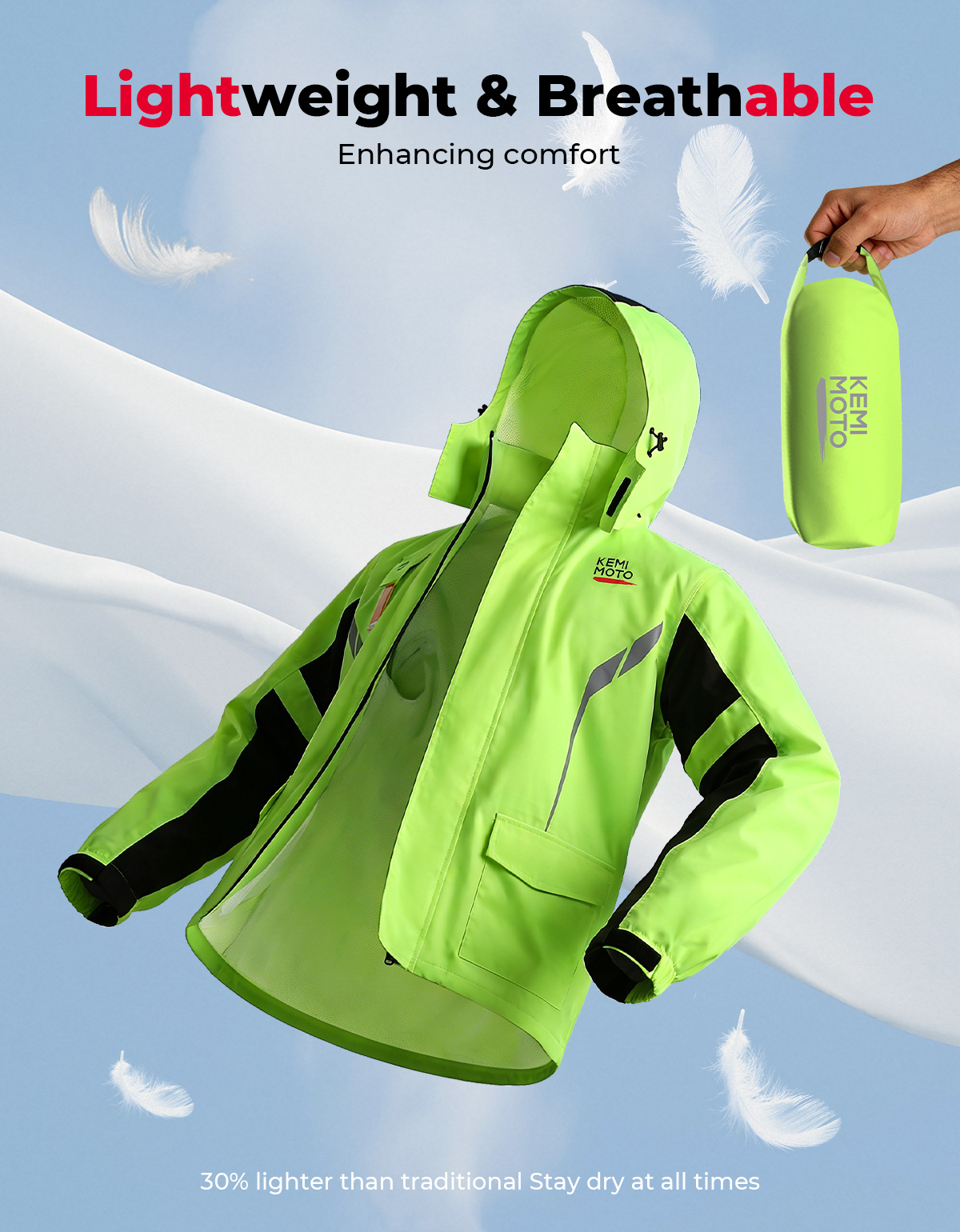 KEMIMOTO Unisex Waterproof Rai – Cycling Gear Waterproof recenzja i cena