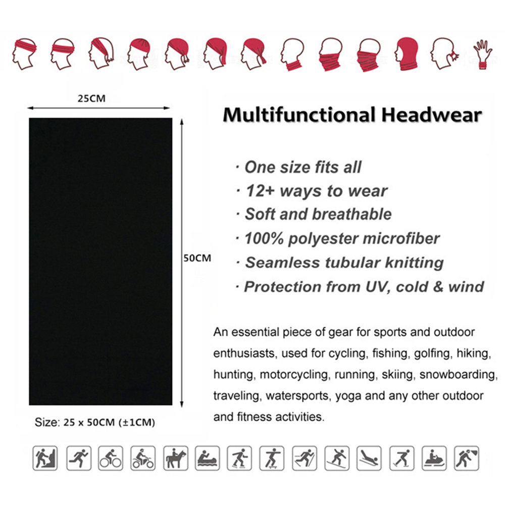 Seamless Solid Color Bandanas  – Cycling Gears recenzja i cena