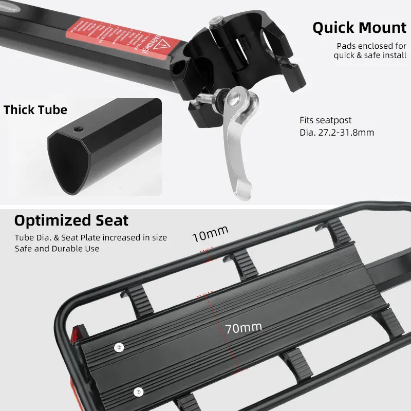 Deemount Bicycle Luggage Carri – Cycling Gear Shelf recenzja i cena