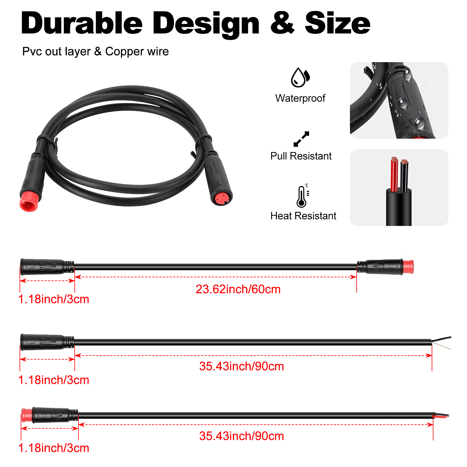Ebike Cables - 2/3/4/5/8/9 Pin – Cycling Gear Display recenzja i cena