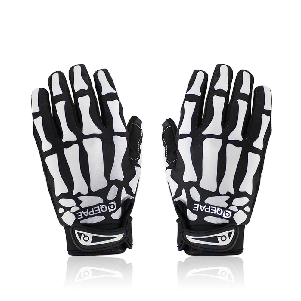 1Pair Skeleton Bike Gloves Ful – Cycling Gear Gifts recenzja i cena
