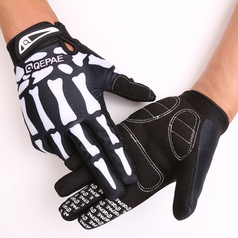 1Pair Skeleton Bike Gloves Ful – Cycling Gear Gifts recenzja i cena