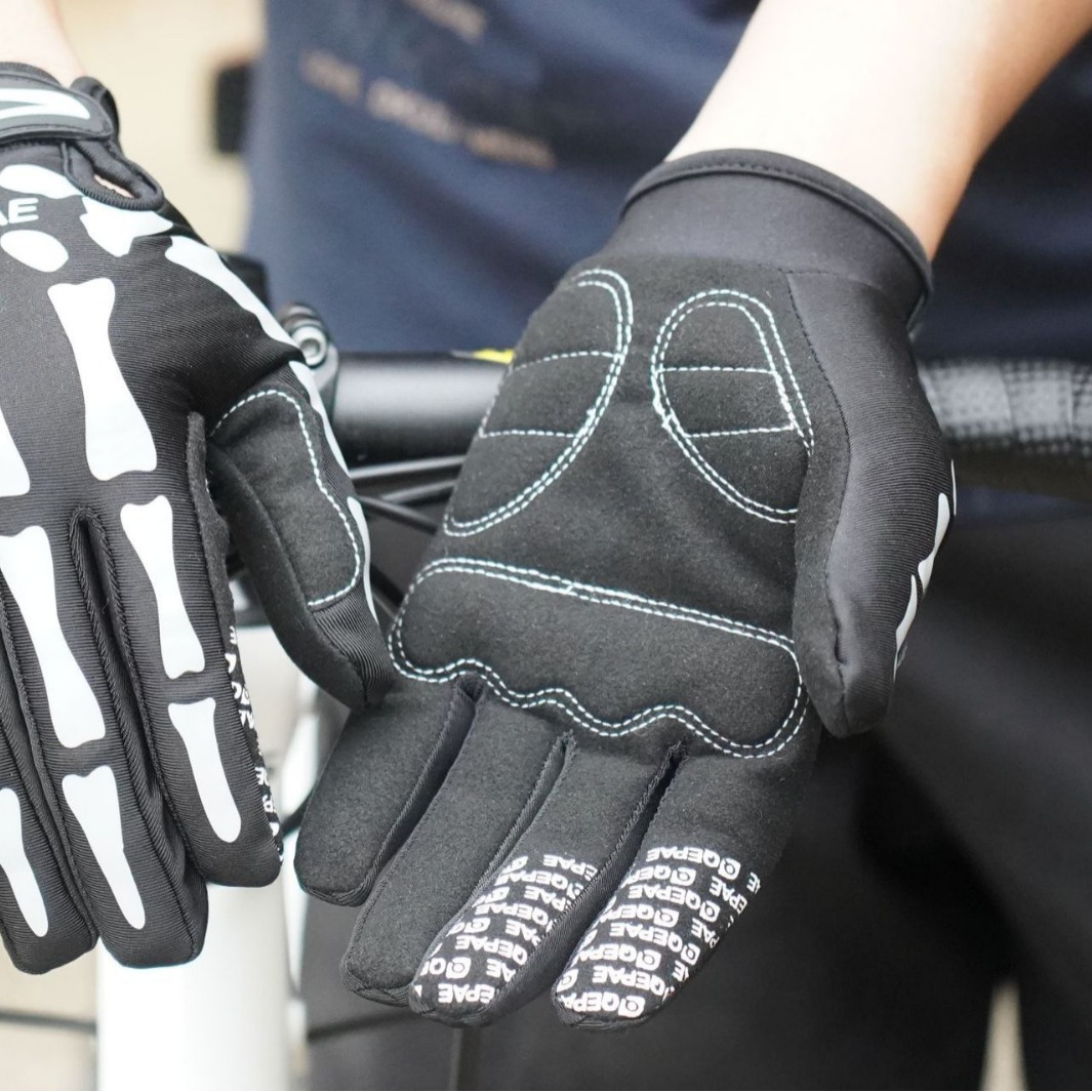 1Pair Skeleton Bike Gloves Ful – Cycling Gear Gifts recenzja i cena