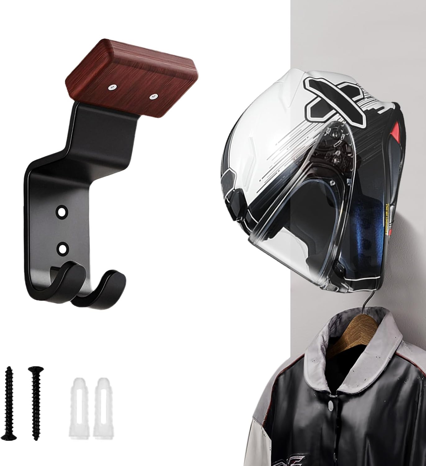 Motorcycle Helmet Holder Wall  – Cycling Gear Wall Hanger recenzja i cena