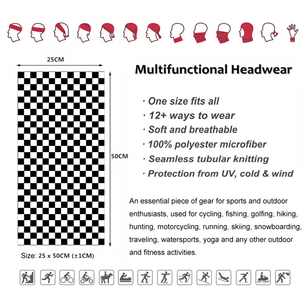 Checkered Ska Printed Headband – Cycling Gears recenzja i cena